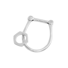 Charger l'image dans la galerie, BAGUE BOULON FINE EN ARGENT