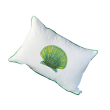 Charger l&#39;image dans la galerie, Coussin brodé Shell rectangulaire
